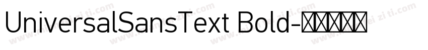 UniversalSansText Bold字体转换